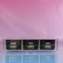 3 TINS IM ACRYL CASE POKEMON HIDDEN FATES 2019 ENGLISH OVP SEALED - Image 5