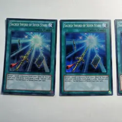 3x YUGIOH! Sacred Sword of Seven Stars LTGY-EN066 & MP14-en042 - VLP/LP - Image 3