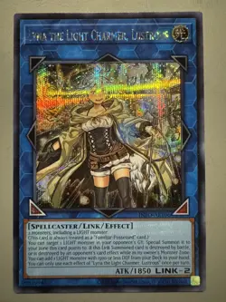 YUGIOH LYNA THE LIGHT CHARMER LUSTROUS ASIA ENGLISH INFO-AE106 SECRET RARE - Image 1