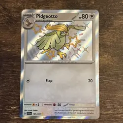 Pokemon Cards Pidgeotto 197/091 Paldean Fates Shiny Rare NM lot 1 - Image 1