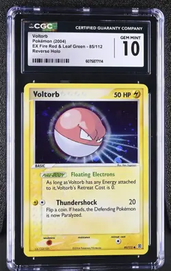 CGC 10 Voltorb EX Fire Red & Leaf Green 85/112 Reverse Holo Pokemon Card - Image 1