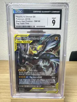 CGC 9 MINT Pikachu & Zekrom GX 2019 Black Star Promos SM168 Pokemon Card - Image 2
