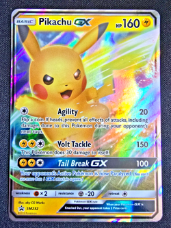 2019 Pikachu GX Pokemon Sun & Moon Black Star Promo Full Art Holo #SM232 Rare - Image 1
