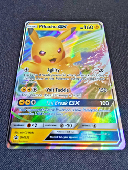 2019 Pikachu GX Pokemon Sun & Moon Black Star Promo Full Art Holo #SM232 Rare - Image 2