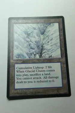 MTG Glacial Chasm x1- -Ice Age-Lightly Played - Image 1