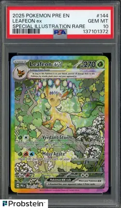 2025 Pokemon Pre En Special Illustration Rare #144 Leafeon ex PSA 10 GEM MINT - Image 1