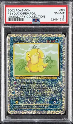 2002 POKEMON LEGENDARY COLLECTION #88 PSYDUCK-REVERSE FOIL PSA 8 - Image 1