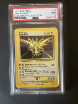 Pokemon TCG Zapdos 19/110 Holo 2002 Legendary Collection PSA 9 Mint - Image 1