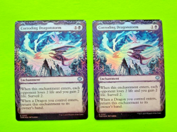 MTG Tarkir Dragonstorm - Lot of 2 Corroding Dragonstorm - Showcase - Foil Cards - Image 1