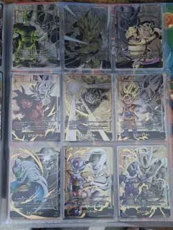 Dragon Ball Japanese Fusion World Gold Energy Marker Parallel Card Set Of 9 NM - Image 1