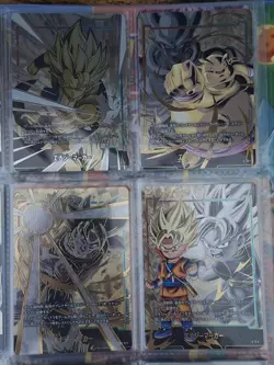 Dragon Ball Japanese Fusion World Gold Energy Marker Parallel Card Set Of 9 NM - Image 3