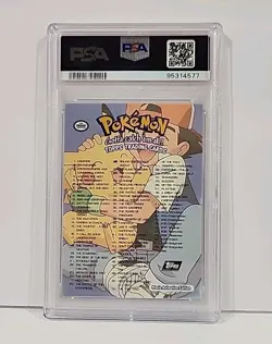 1999 Pokemon Topps Checklist Foil Movie Edition Pokemon Card Graded PSA 8 - Image 5