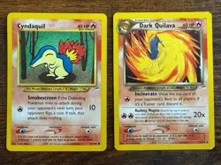 Pokemon TCG Dark Quilava Neo Destiny Card 39/105 + Cyndaquil 61/105 - Image 1