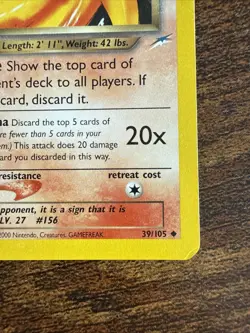 Pokemon TCG Dark Quilava Neo Destiny Card 39/105 + Cyndaquil 61/105 - Image 4