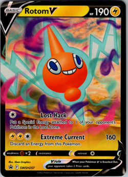 Rotom V - SWSH257 - Pokemon Sword & Shield Promo Ultra Rare Holo Card NM - Image 1