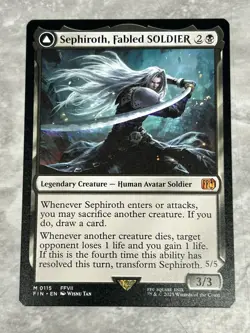 Magic the Gathering MTG FIN Final Fantasy Sephiroth Fabled Soldier Regular - Image 1