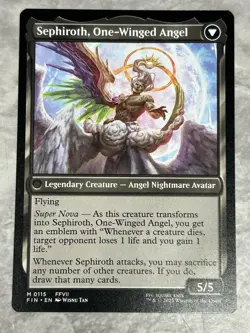 Magic the Gathering MTG FIN Final Fantasy Sephiroth Fabled Soldier Regular - Image 2
