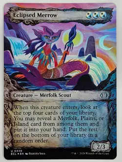 MTG Lorwyn Eclipsed - ECL 339 Eclipsed Merrow (Showcase) - Uncommon Foil - Image 1