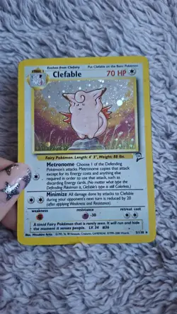 ​Clefable 5/130 Holo Rare - Base Set 2 - Vintage 2000 WOTC Pokemon Card - LP/MP - Image 1