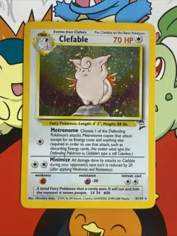 Clefable - 5/130 - Pokemon Base Set 2 Holo Rare Card WOTC LP - Image 1
