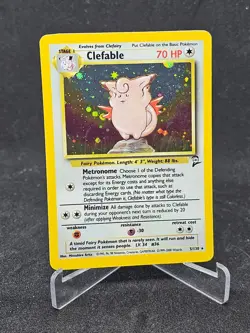 Pokemon Card Clefable 5/130 Base Set 2 Holo Rare - Image 1