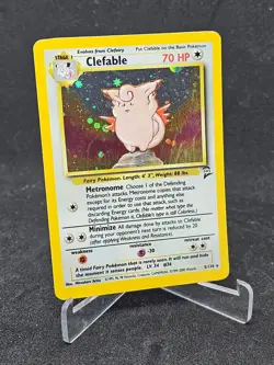 Pokemon Card Clefable 5/130 Base Set 2 Holo Rare - Image 3