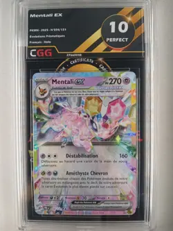 Carte Pokemon FR Mentali ex (PRE 034) Evolutions Prismatiques CGG 10 27660048 - Image 1