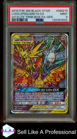 LVDS/ZPDS/ARKTS.GX H.F.ETB-FA-GER. POKEMON SM BLCK STR PRM 2019 SM210 PSA 9 - Image 1