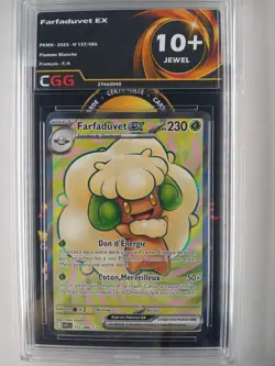 Carte Pokemon FR Farfaduvet ex (WHT 157) Flamme Blanche CGG 10+ 27660045 - Image 1