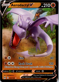 Aerodactyl V 092/196 Ultra Rare Holo SWSH: Lost Origin Pokemon TCG NM - Image 1