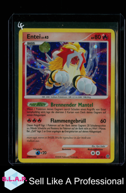 ENTEI LV.43 POKEMON 4/132 2008 RATSELHAFTE WUNDER HOLOFOIL DEUTSCH - Image 1