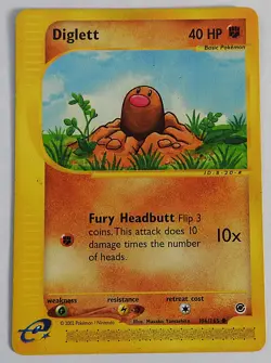 POKEMON DIGLETT 106/165 REGULAR EXPEDITION 2002 NINTENDO LP - Image 1