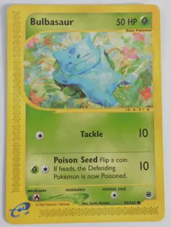 POKEMON BULBASAUR 94/165 REGULAR EXPEDITION 2002 NINTENDO LP - Image 1