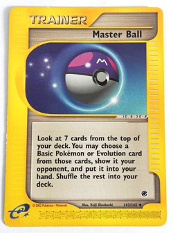POKEMON MASTER BALL 143/165 REGULAR EXPEDITION 2002 NINTENDO LP - Image 1