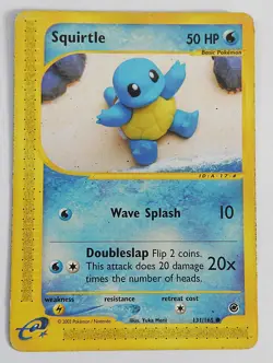 POKEMON SQUIRTLE 131/165 REGULAR EXPEDITION 2002 POKEMON MP - Image 1