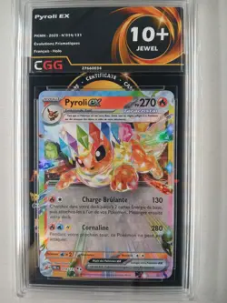Carte Pokemon FR Pyroli ex (PRE 014) Evolutions Prismatiques CGG 10+ 27660034 - Image 1