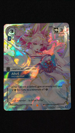 Ahri - Inquisitive - Riftbound Spiritforged - Overnumbered - English 227/221 - Image 2