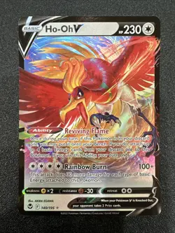 Ho-Oh V 140/195 Ultra Rare SWSH12: Silver Tempest NM Pokemon - Image 1