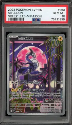 Pokemon Center Stamp Promo Miraidon Scarlet & Violet ETB SVP EN 013 PSA 10 - Image 1