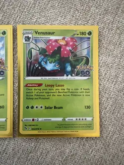 Bulbasaur Ivysaur Venusaur Pokemon Go Cards - Holo Rare Complete Evolution - Image 4