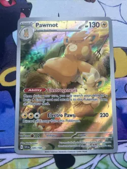 Pokemon Pawmot TCG Scarlet & Violet Base Set Holo Illustration Rare Card 209/198 - Image 3