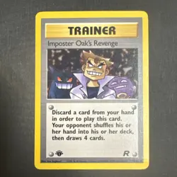 Imposter Oak’s Revenge Team Rocket 76/82 Vintage Pokemon Card NM - Image 1