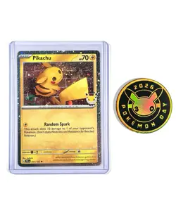 2026 Pikachu 051 Stamped Pokemon Day 30th Anniversary Promo with Coin - Image 1