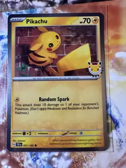 2026 Pikachu 051/162 Pokemon Day 30th Anniversary Stamped Promo TCG - Image 1