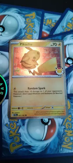 2026 Pikachu 051/162 Pokemon Day 30th Anniversary Stamped Promo TCG - Image 3