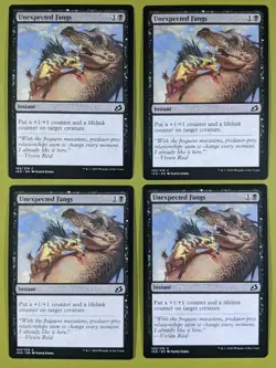 Unexpected Fangs x4 Ikoria: Lair of Behemoths 4x Magic the Gathering MTG - Image 1