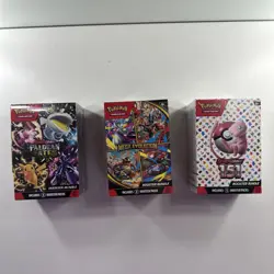 POKEMON FACTORY SEALED 151, paldean fates and mega evolution booster bundles. - Image 1
