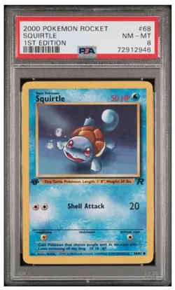 2000 Pokemon Rocket Squirtle 1st Edition Psa 8 - Image 1