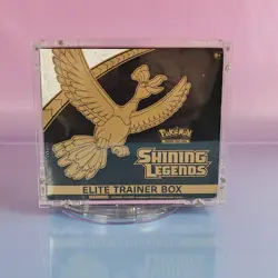 SHINING LEGENDS POKEMON ELITE TRAINER BOX ENGLISH OVP SEALED ACRYLIC CASE - Image 1