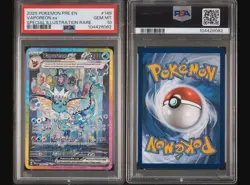PSA 10 Vaporeon ex #149 Prismatic Evolutions 2025 Pokemon GEM MINT - Image 1
